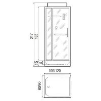 Душевая кабина River Tana 120x90 с поддоном арт-10000003120 — фото 7, Душевые кабины