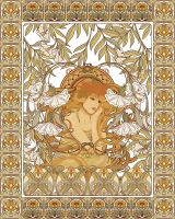 Фреска Ortograf Arabesque 33449 Фактура бархат FX Флизелин (1,6*2) Бежевый/Оранжевый, Люди/Орнамент арт-33449 (бархат FX) — фото 2, Фрески