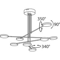 Подвесной светильник Maytoni Modern Fad Черный матовый арт-MOD070PL-L48B3K — фото 8, Подвесные светильники