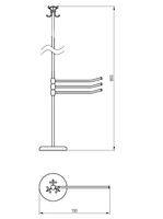 Напольная стойка Migliore Mirella Бронза арт-17192 — фото 3, Стойки - набор держателей