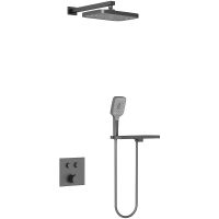 Душевая система Vincea Вороненая сталь арт-VSFW-4211RGM — фото 1, Встраиваемые душевые комплекты