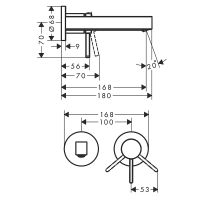Смеситель для раковины Hansgrohe Finoris Хром арт-76051000 — фото 3, Смесители для раковины