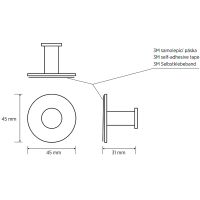 Крючок Bemeta Easy Черный матовый арт-163106360 — фото 2, Крючки для полотенец