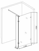 Товар: Душевая перегородка Niagara Nova 110 профиль Хром стекло прозрачное арт-NG-662-11 - фото 5 Душевая перегородка Niagara Nova 110 профиль Хром стекло прозрачное арт-NG-662-11 — фото 5, Душевые перегородки