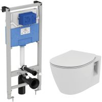 Комплект унитаза с инсталляцией Ideal Standard Connect Prosys с сиденьем Микролифт без клавиши смыва арт-E8822301PC15 — фото 1, Комплекты унитаз + инсталляция