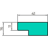 Рейка завершающая для реечной панели Ликорн 2800x41x16 мм арт-РП-1.П.16.2800 дуб янтарный — фото 4, Панели