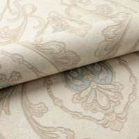 Обои Fipar Grand Classic Винил на флизелине (1,06*10,05) Бежевый/Бирюзовый, Орнамент арт-R 28013 — фото 3, Обои для стен