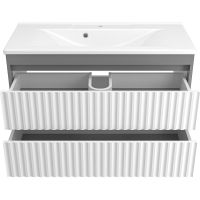 Товар: Тумба с раковиной Brevita Balaton 100 подвесная Белая матовая Серая матовая арт-УТ000012298 - фото 3 Тумба с раковиной Brevita Balaton 100 подвесная Белая матовая Серая матовая арт-УТ000012298 — фото 3, Тумбы с раковиной