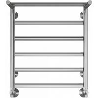 Водяной полотенцесушитель Terminus Хендрикс П6 500x600 с полкой Хром, нижнее подключение, G 1/2" ВР арт-4670078530400 — фото 2, Водяные полотенцесушители