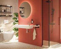 Душевая система Vitra Aquaheat Bliss с термостатом Черный матовый арт-A4720536EXP — фото 4, Душевые стойки