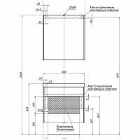 Тумба с раковиной Aquanet Латина 70 подвесная Белый глянец арт-212834 — фото 5, Тумбы с раковиной