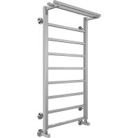 Водяной полотенцесушитель Terminus Контур П9 500х1000 с полкой Хром, нижнее подключение, G 1/2" ВР, с угловым соединением арт-4670078529749 — фото 1, Водяные полотенцесушители