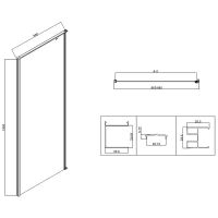 Душевой уголок Vincea Slim-N 100x90 профиль Черный стекло прозрачное арт-VSR-5SN9010CLB — фото 4, Прямоугольные душевые уголки