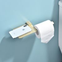 Держатель туалетной бумаги Raglo с полкой Золото матовое арт-R301.03.03 — фото 8, Держатели туалетной бумаги