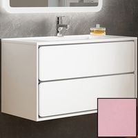 Тумба с раковиной SanVit Бруно-2 100 в цвете Ral подвесная Розовый глянец арт-kbruno2100 — фото 1, Тумбы с раковиной