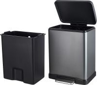 Ведро для мусора WeltWasser WW ME Lassy TG 12L Серое матовое арт-10000006129 — фото 3, Мусорные ведра