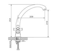 Смеситель для кухни Gappo G42 Хром арт-G4142 — фото 2, Смесители для кухни