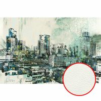 Фреска Ortograf Небоскребы 30363 Фактура флок FLK Флизелин (4,1*2,7) Бирюзовый/Серый, Город/Абстракция арт-30363 (флок FLK) — фото 1, Фрески