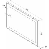 Товар: Зеркало Континент Mercury 800х600 с подсветкой с сенсорным выключателем арт-ЗЛП571 - фото 5 Зеркало Континент Mercury 800х600 с подсветкой с сенсорным выключателем арт-ЗЛП571 — фото 5, Зеркала в ванную комнату