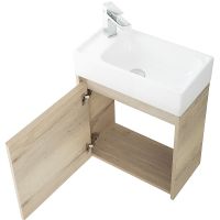 Тумба под раковину BelBagno Kraft Mini 50 L подвесная Rovere Galifax Bianco арт-KRAFT MINI-500/260-1A-SO-RGB-L — фото 4, Тумбы под раковину