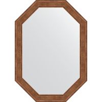 Зеркало Evoform Octagon 49x69 в багетной раме - Сухой тростник 51 мм арт-BY 7013 — фото 1, Зеркала в ванную комнату