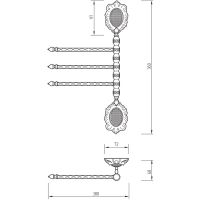 Полотенцедержатель Migliore Cleopatra поворотный Золото арт-16700 — фото 4, Полотенцедержатели