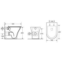 Унитаз Ceruttispa Bernina F приставной с сиденьем Микролифт арт-CT7842 — фото 5, Приставные унитазы