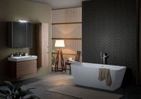 Зеркальный шкаф Aquanet Нью-Йорк 85 L Орех арт-203954 — фото 6, Зеркальные шкафы в ванную