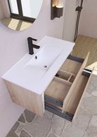 Тумба с раковиной SanVit Линк 90 в цвете Ral подвесная Капучино арт-klink090 — фото 5, Тумбы с раковиной