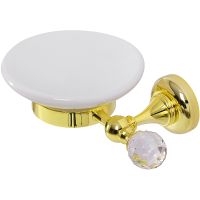Мыльница Cezares Aphrodite Золото 24 карат с кристаллом Swarovski арт-APHRODITE-SODS-03/24-Sw — фото 1, Мыльницы