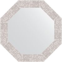 Зеркало Evoform Octagon 57х57 в багетной раме - Соты алюминий 70 мм арт-BY 7308 — фото 1, Зеркала в ванную комнату