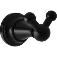 Двойной крючок Rav Slezak Morava Черный матовый арт-MKA0102CMAT — фото 1, Крючки для полотенец