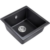 Кухонная мойка Milacio Leon 45 Cuarzo Черная матовая арт-MC.77091 — фото 1, Кухонные мойки