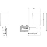 Стакан для зубных щеток Gessi Emporio Accessories Черный матовый арт-38809#299 — фото 2, Стаканы для зубных щеток