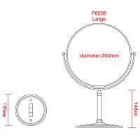 Товар: Косметическое зеркало Frap с увеличением Хром арт-F6208 - фото 10 Косметическое зеркало Frap с увеличением Хром арт-F6208 — фото 10, Косметические зеркала