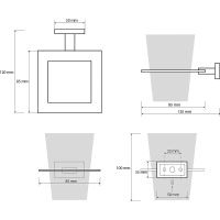 Стакан для зубных щеток Bemeta Plaza Хром арт-118110052 — фото 2, Стаканы для зубных щеток