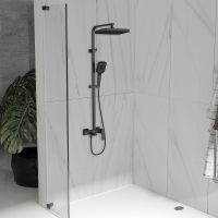 Товар: Душевая система Vincea Cube Черная матовая арт-VSFS-4C12MB - фото 2 Душевая система Vincea Cube Черная матовая арт-VSFS-4C12MB — фото 2, Душевые стойки