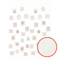 Фреска детская Ortograf Для малышей 33139 Фактура флок FLK Флизелин (1,9*2,7) Бежевый/Розовый/Серый, Животные/Предметы арт-33139 (флок FLK) — фото 1, Фрески