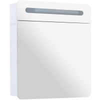 Зеркальный шкаф Aquanet Лукка 70 с подсветкой Белый глянцевый арт-178955 — фото 1, Зеркальные шкафы в ванную