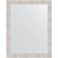 Зеркало Evoform Definite 96х76 в багетной раме - Соты алюминий 70 мм арт-BY 3275 — фото 1, Зеркала в ванную комнату