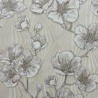 Обои Solo Anemone Винил на флизелине (1,06*10,05) Бежевый, Геометрия/Цветы арт-168544-23 — фото 1, Обои для стен