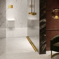 Душевой лоток Tece Drainprofile 80 с решеткой PVD Brushed Gold Optic арт-670802 — фото 2, Душевые лотки