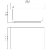 Держатель туалетной бумаги Rav Slezak Nil с полкой Хром арт-NLA0403 — фото 2, Держатели туалетной бумаги