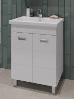 Тумба с раковиной Orange Таис 60 напольная Белый глянец арт-Ta-60TUW+RA — фото 2, Тумбы с раковиной