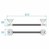 Полотенцедержатель Cezares Olimp Бронза арт-OLIMP-TH05-02-M — фото 2, Полотенцедержатели