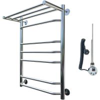 Электрический полотенцесушитель Тругор Браво 3 П элТЭН 80x60 с полкой Хром арт-Браво3/элТЭН8060П — фото 1, Электрические полотенцесушители