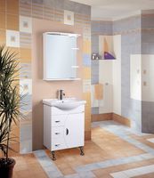 Зеркальный шкаф Onika Луна 60.01 L с подсветкой Белый арт-206013 — фото 2, Зеркальные шкафы в ванную