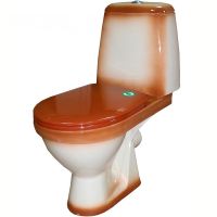 Товар: Унитаз компакт Rosa Премьер Коричневый декор с бачком и сиденьем арт-4620008191164 - фото 1 Унитаз компакт Rosa Премьер Коричневый декор с бачком и сиденьем арт-4620008191164 — фото 1, Напольные унитазы