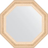 Зеркало Evoform Octagon 65х65 в багетной раме - Старый гипс 82 мм арт-BY 3770 — фото 1, Зеркала в ванную комнату