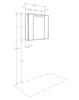 Зеркальный шкаф Aquaton Мадрид 80 М с подсветкой Белый арт-1A175202MA010 — фото 5, Зеркальные шкафы в ванную